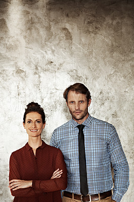 Buy stock photo Portrait of a confident professional couple