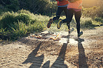 Shredding up the running trail