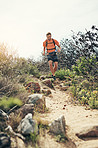 Tackling the trail with all he's got