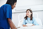 She's a nurse with a great bedside manner