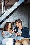 Sharing wine and romance