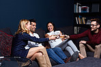 Enjoying an evening among good friends