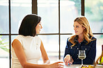 Enjoying wine and gossip