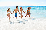 Enjoying the sun, sand and sea