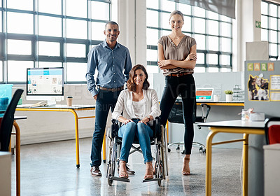 Buy stock photo Portrait of a group of businesspeople in an office