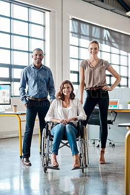 Buy stock photo Portrait of a group of businesspeople in an office