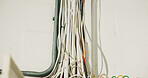 Cables, wiring and building with electrical insulation for safety compliance or maintenance. Pipes, organized or installation with pipeline or power for danger prevention, control or protection