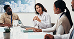 Doctors, discussion and group with laptop, meeting and health research with colleagues in boardroom. Healthcare, team and people with technology, advice and collaboration with treatment plan on web