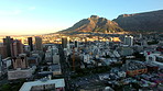 Last light of the day over Cape Town