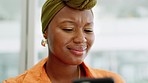Social media, confused black woman with phone or reading shocking text, email or message. Confusion, problem or disappointed African female on smartphone, cellphone or mobile receiving bad news.
