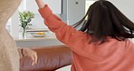 Family, mother and learning dance in home with happy teenager smiling together with parent in Japan. Asian, teen and mom teaching dancing in house with smile for happiness, wellness and bond.