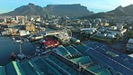 Looking down on the Victoria and Albert Waterfront