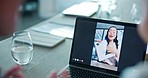 Telehealth, consultation and people on a video call with a doctor for healthcare and medical advice. Communication, planning and medicine professional talking to patients about insurance on a webinar