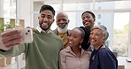 Creative people, laughing and selfie in team building for photo or social gathering at the office. Group of happy, friendly or fun employees smile for memory, picture or vlog in startup at workplace