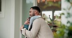 Father, kid with wave and hug before school at home, getting ready at front door in morning. Goodbye smile, dad and girl child with bag, excited for learning and development, study love and support.