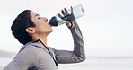 Always stay hydrated when working out in the sun