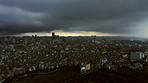 Dusk descends of the city of Hanoi