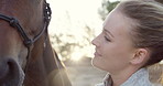 Heartfelt moments with her horse