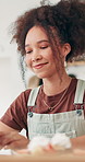 Barista, woman and working with cooking at a coffee shop with business owner and startup at shop. Breakfast, entrepreneur and African female person in a cafe and restaurant with service and waiter