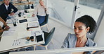 Business people, woman and coach writing on whiteboard for presentation, teaching or training staff at office. Female person, mentor or leadership in conference for planning or strategy at workplace