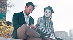 Businessman, mime and annoyed in city with smartphone for calls or corporate communication, emails and online. Lawyer, irritated or frustrated in Atlanta with cellphone for digital distraction.