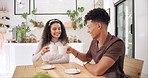 Toast, coffee shop and couple with conversation, customers and social gathering with students. Man, woman and clients in a restaurant, reunion or cheers with tea and cappuccino with discussion or joy