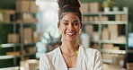 Portrait, woman and confidence for small business with distribution boxes, supply chain and retail. Female entrepreneur, happy and storage for dropshipping with lens flare, e commerce and delivery