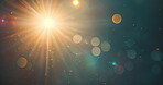 Bokeh, space and sun with stars, galaxy or light on abstract color background pattern of astrology. Sunshine, flare and universe with energy on circle for glow, flash or magic on backdrop for fantasy