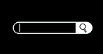 Web, navigation and search bar with URL for research, query or question in FAQ on a black background. Website, find or browser with blank tab for inquiry, lookup link or mockup for browsing internet