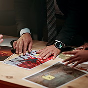 Evidence Box Interrogation Investigation, man and arrest crime evidence for statement of murder ...