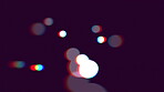 Particles, bokeh and background with abstract, wallpaper and atom for motion graphic or design. Light, pattern and texture for animation, backdrop and energy with white circles, sparkle or transition