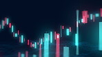 Financial, digital and stock or market for trading with graph, investment and finance dashboard of economy growth. Statistics, cryptocurrency and information, numbers inflation and future fintech