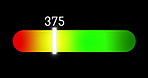 Measurement, gauge and numbers with needle, color and safety system on dark studio background. Empty, calculate and option for temperature, chart and illustrations with symbol, icon and risk meter