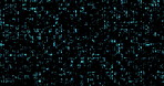 Technology, grid and cyberspace with particles in matrix for AI development on a dark background. Empty, futuristic or digital platform of virtual system, software or pattern for cyber interface