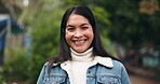 Smile, volunteer and face of woman at charity organisation for helping others, ngo and humanitarian program. Fundraising specialist, shelter and support with portrait of person for community service