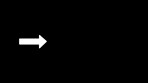 Arrow, direction and animation on black background for choice, vote and selection in graphic. Icon, white sign and spinning with product placement for review, opinion and decision with navigation