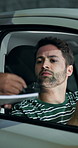 Ticket, driver and trouble with police, car and man with stress, law enforcement and drunk driving. Traffic cop, registration and anxious for arrest, explaining and furious for warning and mistake