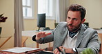 Interview, meeting and our vision with business people in office together for hiring or recruitment. Conversation, onboarding and proposal with employee men in corporate workplace for discussion