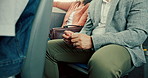 Bus, late and hands with business, man and nervous with delay, morning commute and traffic. Stop, professional and consultant with public transportation, anxiety and stress with impatience and fidget