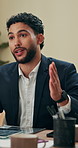 Office, introduction and businessman with discussion in meeting, corporate feedback and accountant. Career, employee and financial advisor with handshake for welcome, thank you and investment update