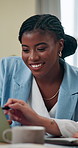 Meeting, laptop and woman with business people for planning, discussion and project management. Professional, startup and person talking on computer for website review, teamwork and collaboration