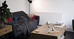 Relax, woman and sleeping on sofa with blanket at home for wellness, nap and mental health. Pause, healthy and wellbeing of girl resting on cozy living room couch for self care in house.

