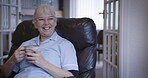 Mature people, retirement and relax with conversation together, coffee break at house or nursing home. Happy couple, care and love in marriage with communication, health with wellness and lifestyle