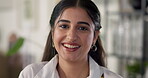 Smile, face and professional with business woman in office for creative consultant, pride and startup. Interior designer advisor, happiness and confidence with person in agency for about us 