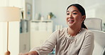 Smile, woman and doctor with handshake in office for introduction, advice and treatment agreement. Person, consultation and discussion with tablet, healthcare report and results update for diagnosis