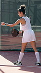 Sport, woman and playing padel on court with match competition, serving ball and tournament game. Doubles, athlete and club practice for tennis challenge, performance exercise and fitness teamwork