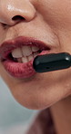 Woman, consultant or talking in call center with mouth, feedback and justice hotline at law firm. Mic, business ethics or legal support with dispute resolution, customer service closeup or advice