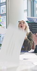 Applause, success and throwing documents with business people in boardroom of office for meeting. Achievement, celebration and paper with finance team in workplace for bonus, goals or target