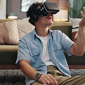Gaming Vr And Metaverse With Man At Home For Ui Hologram 3d User 