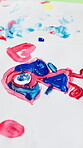Art, canvas and painting with person closeup in studio for creative expression or education. Development, learning and picture with student in class at school for lesson, scholarship or talent